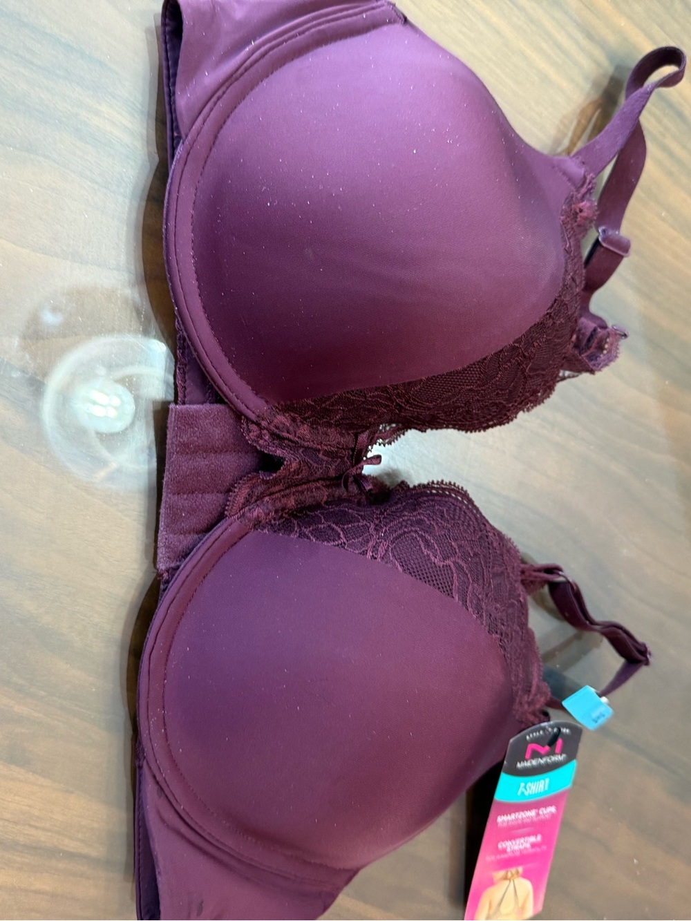 Maidenform Plum Lace-Trim Push-Up Bra